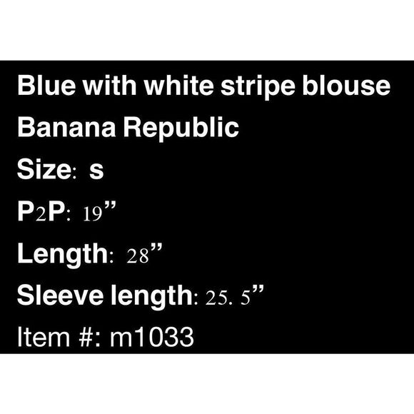 Banana Republic blue w/ white stripes button up - Picture 6 of 6